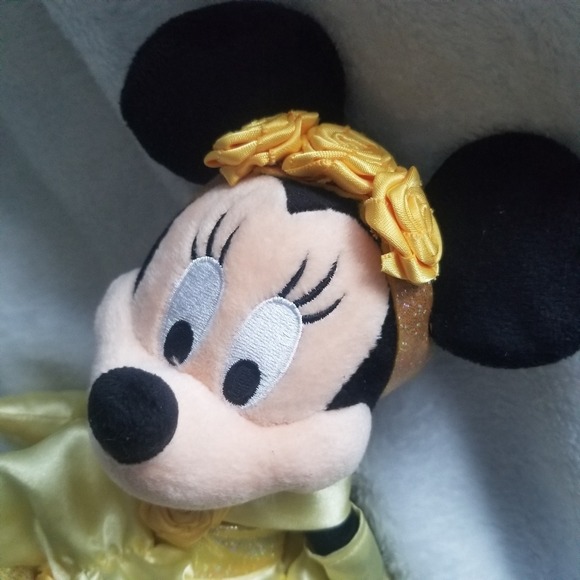 Vintage Disney Beauty & The Beast Princess Belle Dress Plush Disney World 12" - Picture 2 of 9